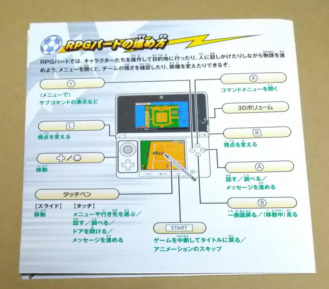 3DS イナズマイレブン1・2・3 円堂守伝説 説明書付き