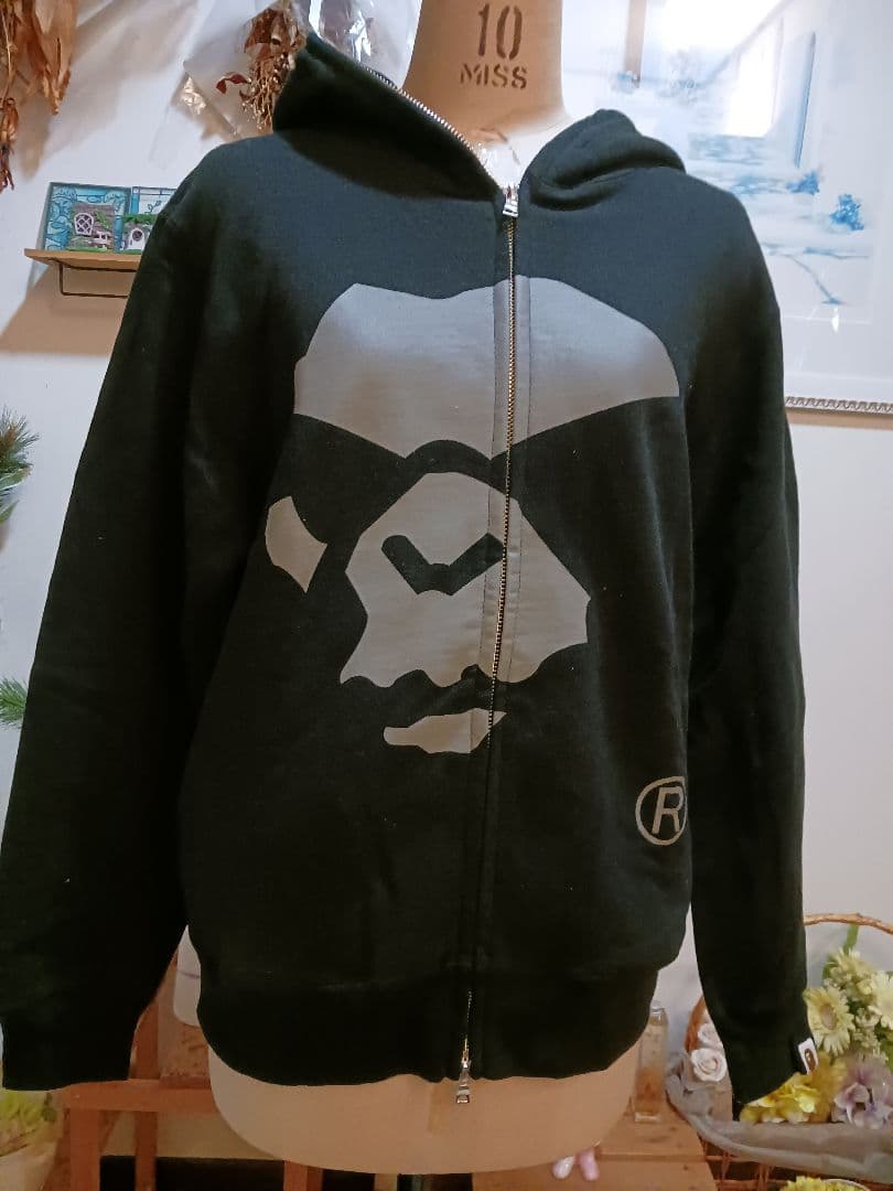 激レア 新品⭐A BATHING APE エイプ フルジップパーカ⭐ブラック/M