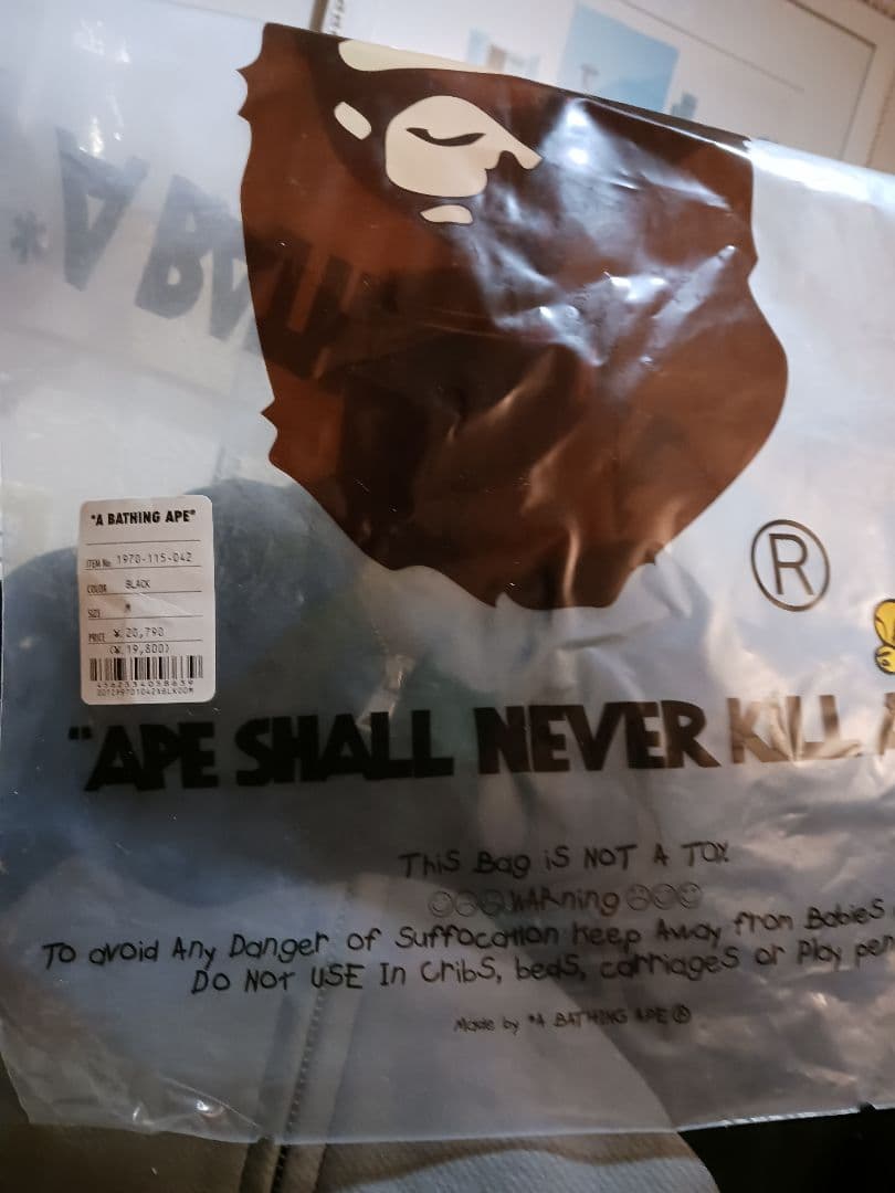 激レア 新品⭐A BATHING APE エイプ フルジップパーカ⭐ブラック/M