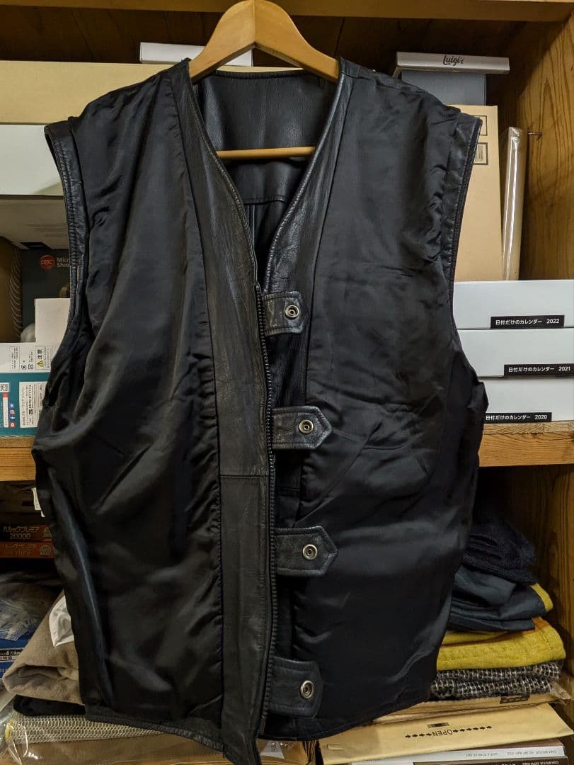 ラフシモンズ ２００２ＡＷ レザーベスト ヴァージニアクリーパー期