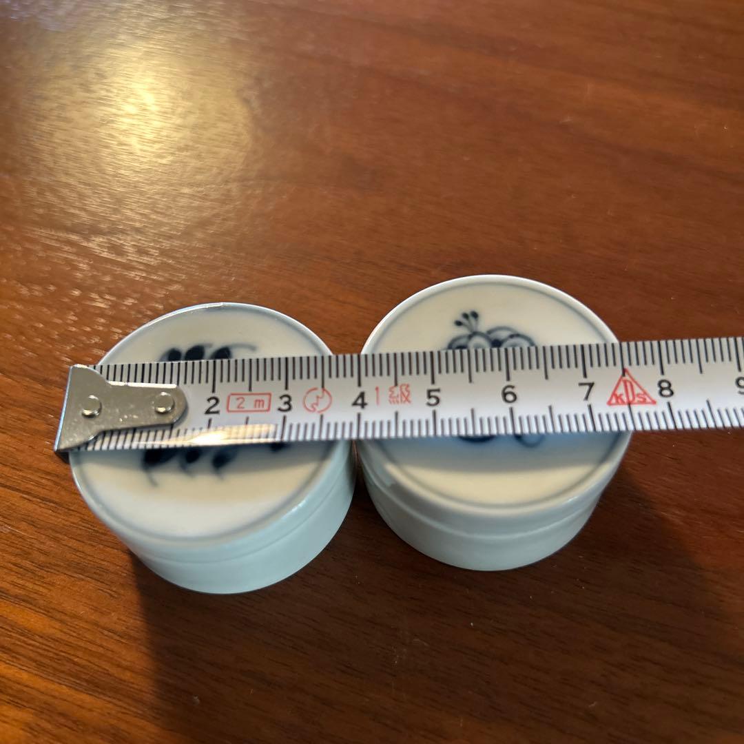 ロイヤルコペンハーゲン ハンドペイント ブルーフルーテッド ピルケース 蓋付き