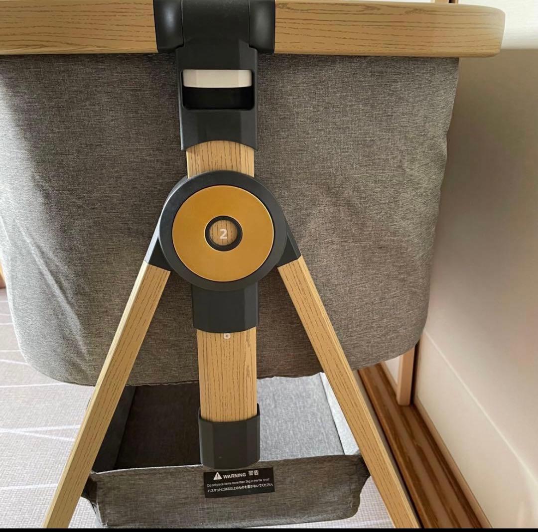 HZDMJ ベビーベッド　添い寝ベッド　グレー　移動式