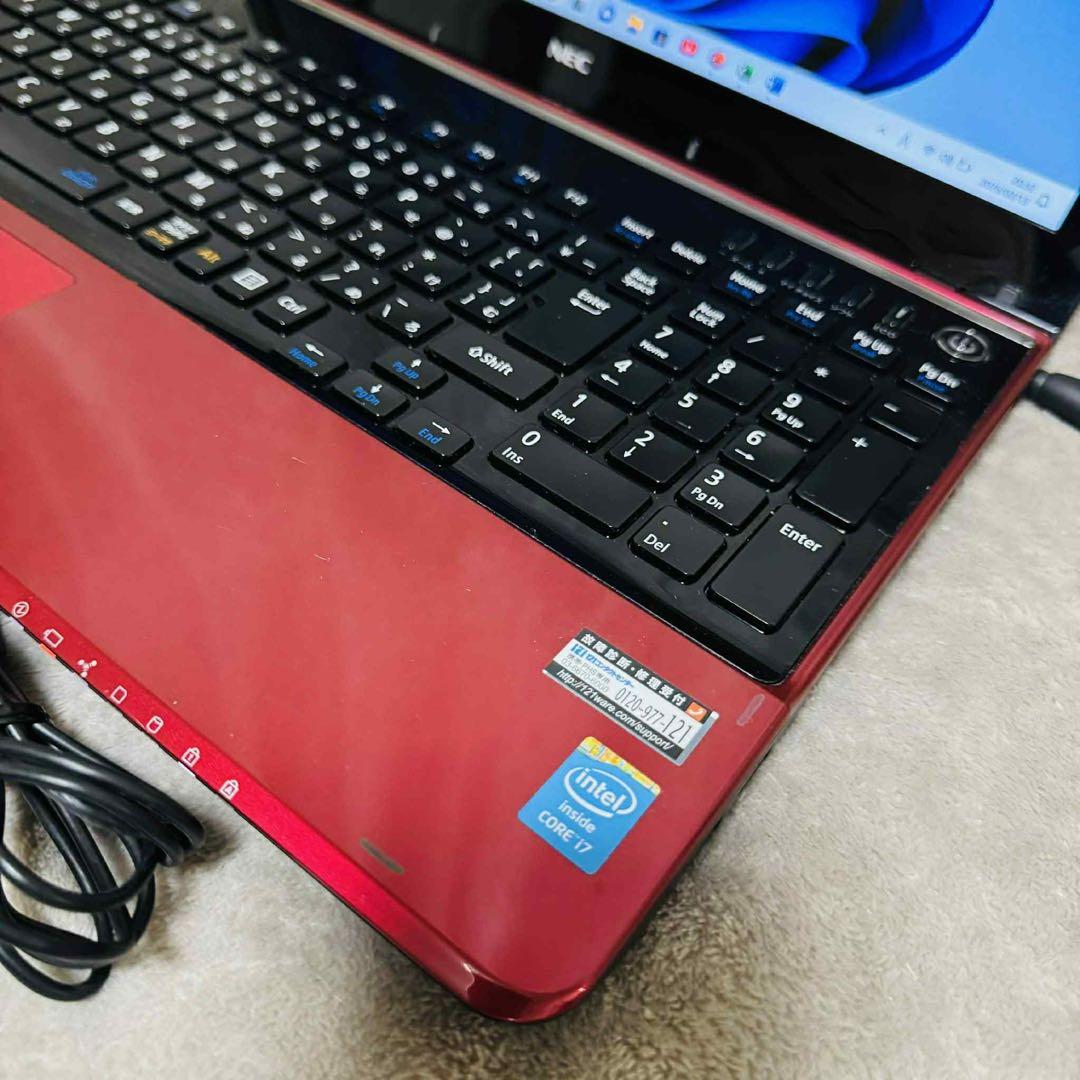 S243 NECノートパソコン i7メモリ8G高速Windows11オフィス付き