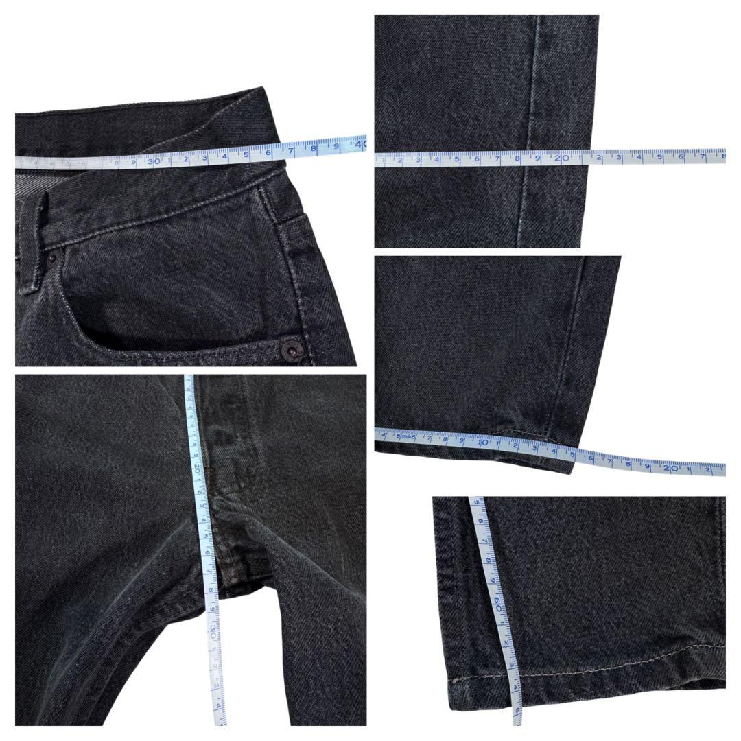 リーバイス 501 ブラックデニム USA製 先染め 89年 テーパード 524