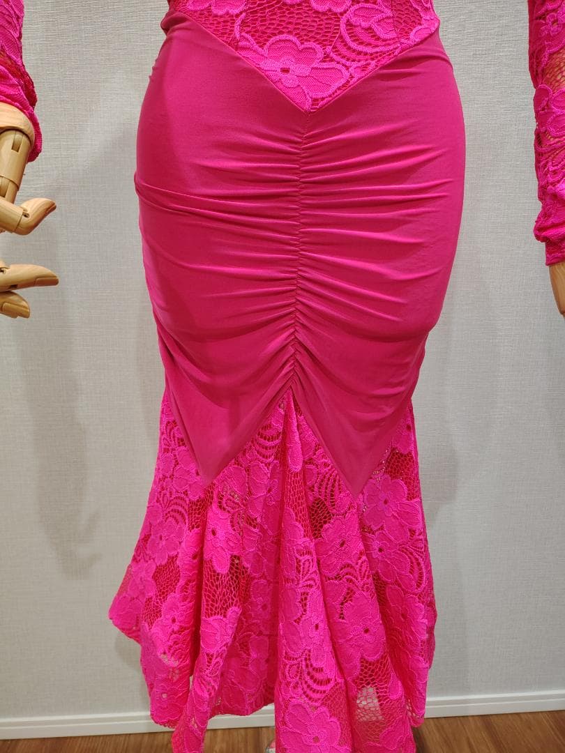 DanceAmerica製 1回着用のみ ウェア ピンク 7-9号相当 送料込