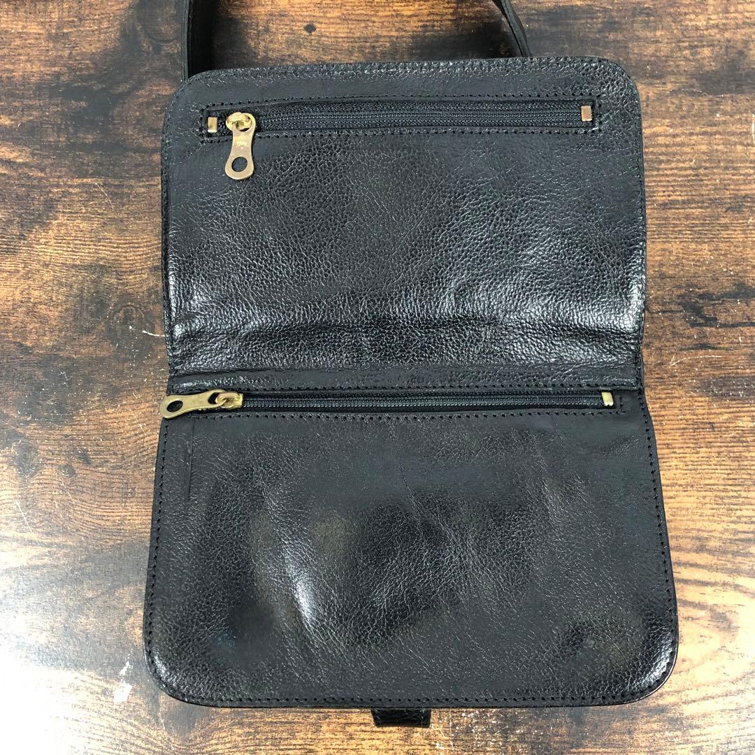 イルビソンテ ウエストポーチ ウエストバック レザー ブラック