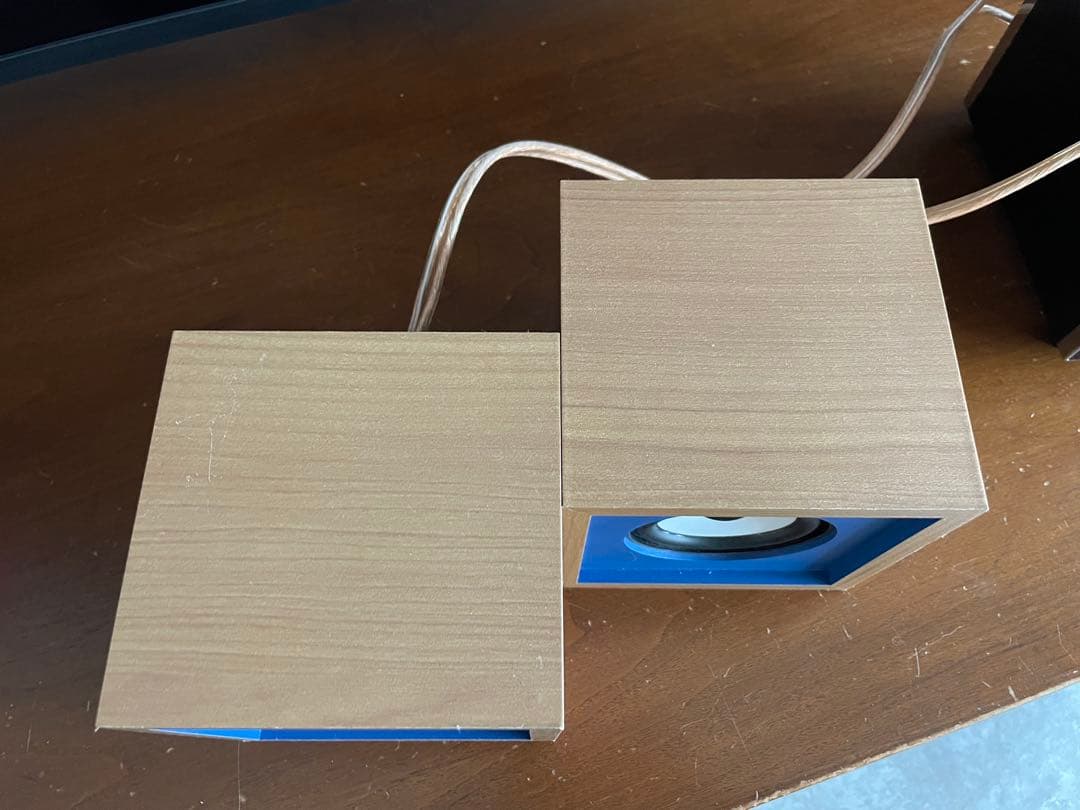 キューブJRスピーカー3インチフルレンジ 高音質 木目調