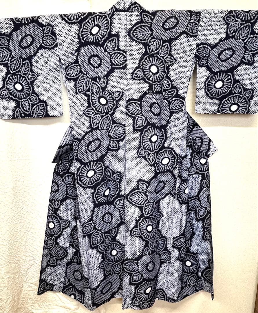 有松鳴海絞り　浴衣　一色　（214）