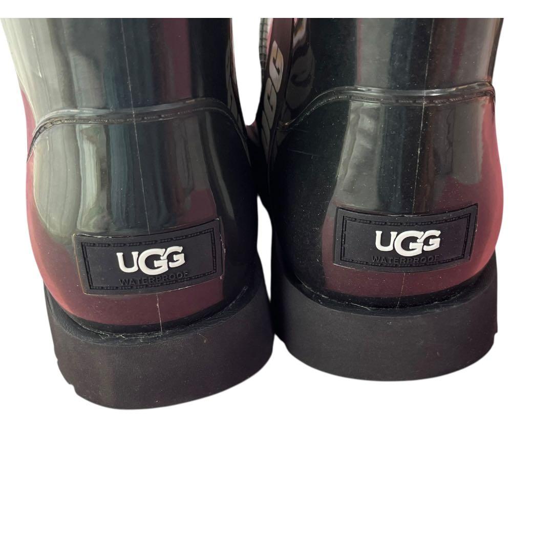 MT様綺麗　アグ　UGG クラッシッククリアミニ　レインブーツ　ブラック24cm