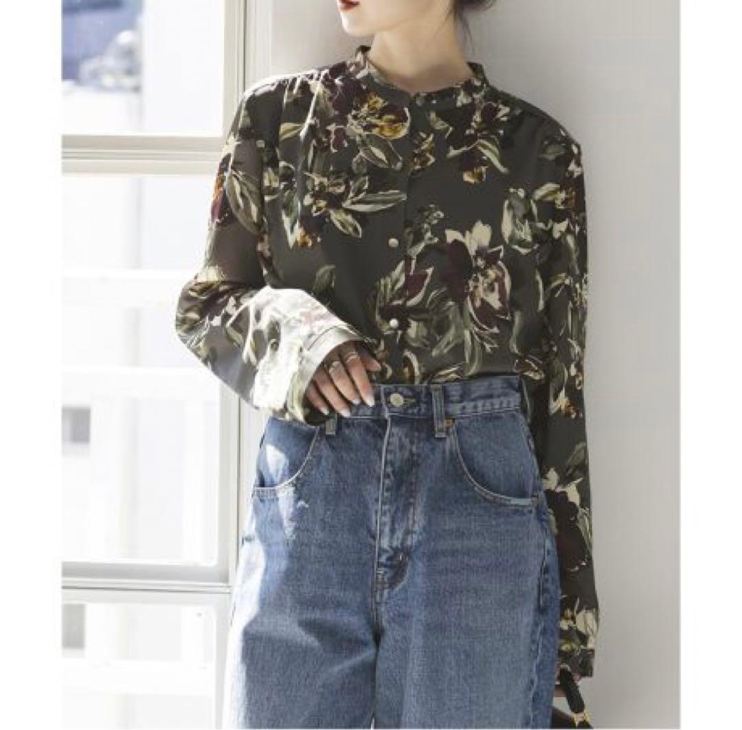 【NOBLE】ノーブル スモーキーフラワープリントシャツ