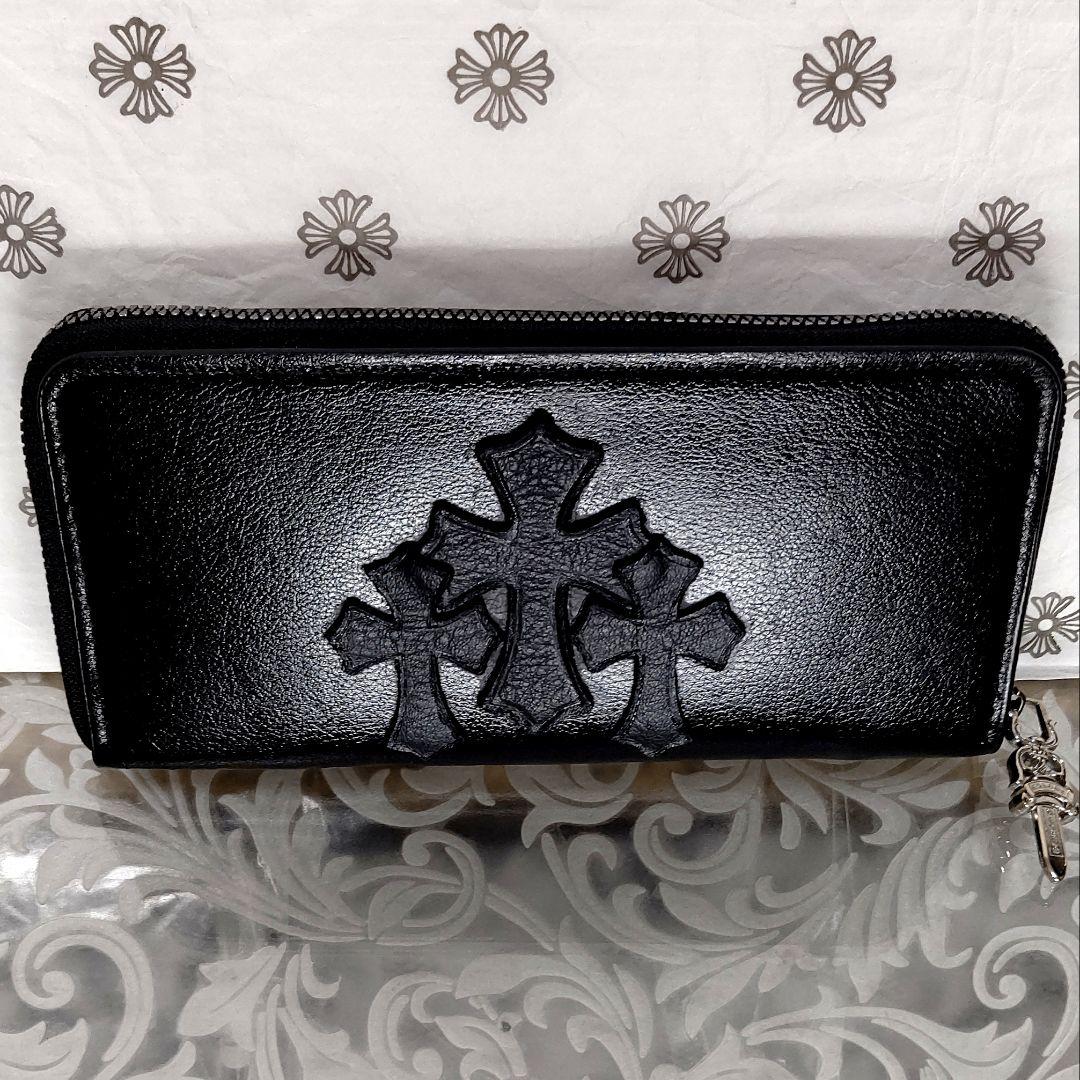 本革セメタリークロス レザー ロングウォレット / ラウンドファスナー長財布