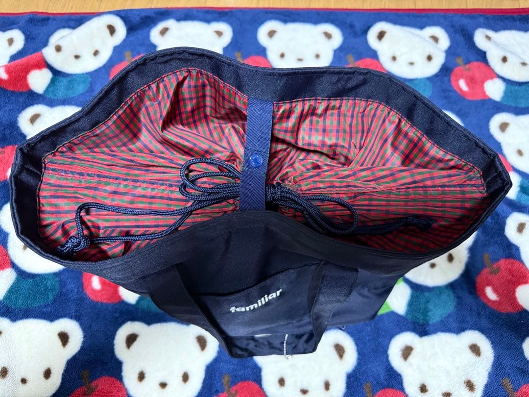 familiar マザーズバッグ （赤系ファミリア チェック）