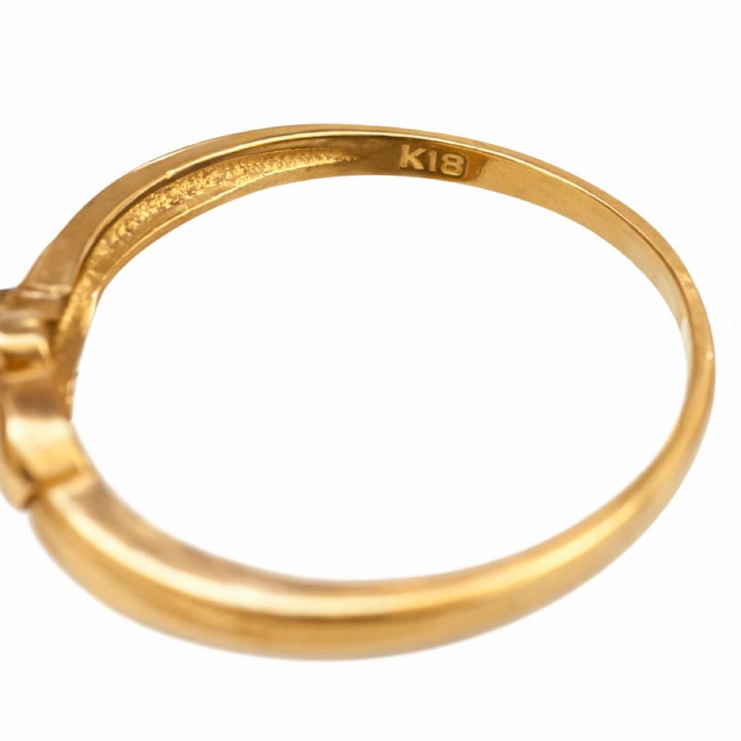 K18 ノットデザイン リング 11.5号 約1.34g 18金無垢