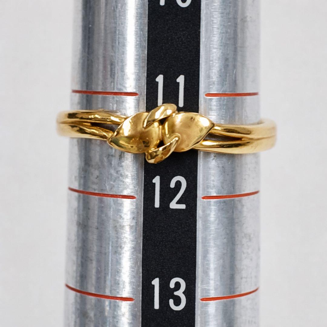 K18 ノットデザイン リング 11.5号 約1.34g 18金無垢