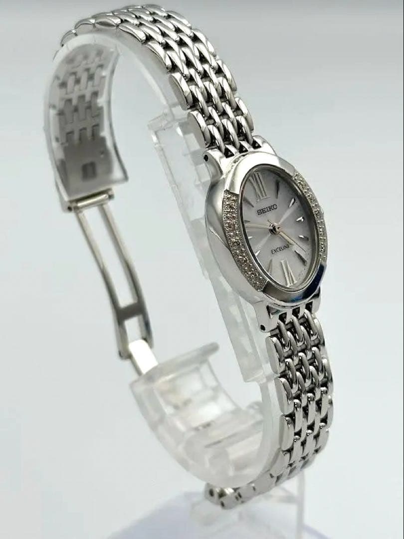 セイコー エクセリーヌ V117-0AV0 腕時計 ソーラー オーバル 922