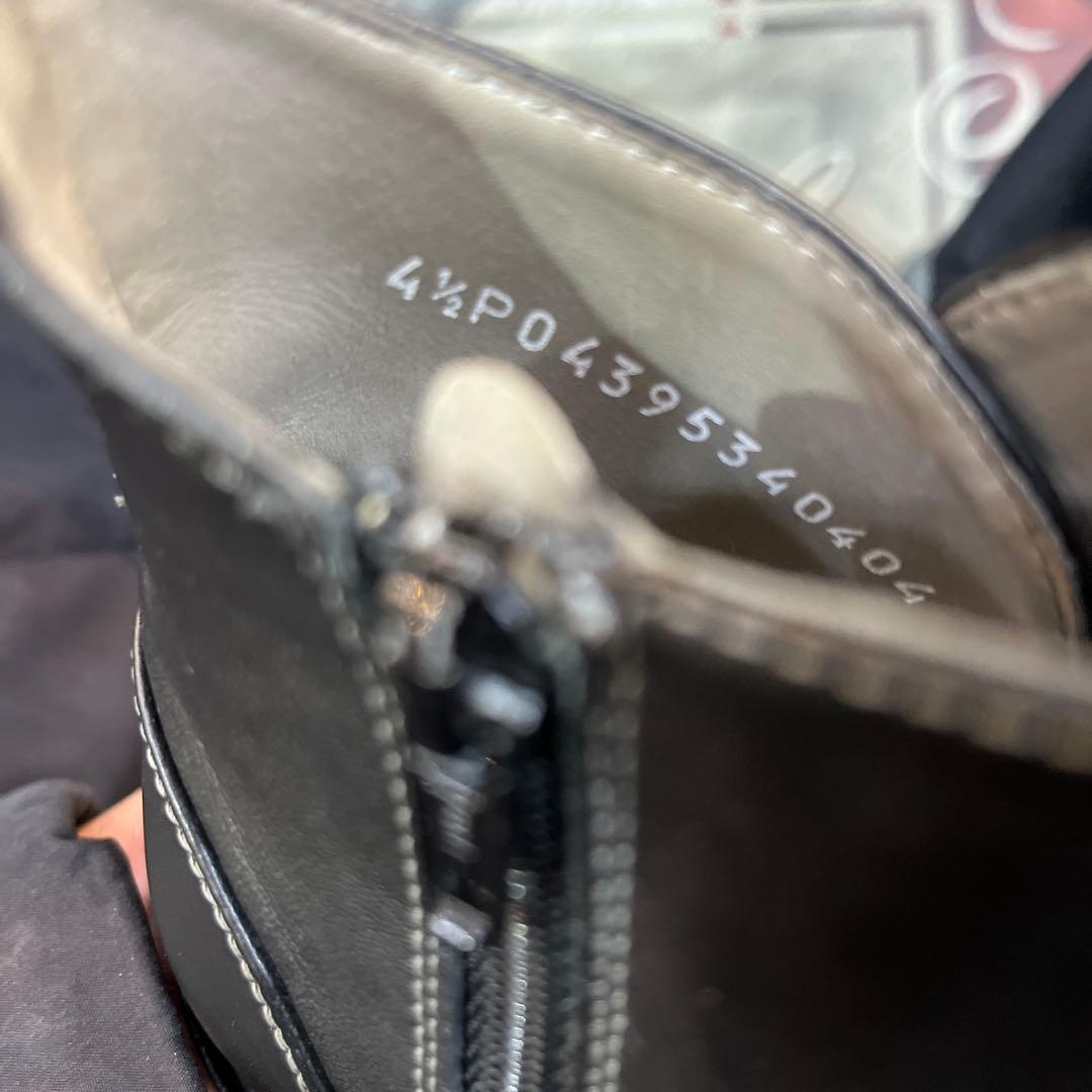 ドイツ.BAR(ベアー)ショートブーツ黒本革レザー24.0cm定価¥55000