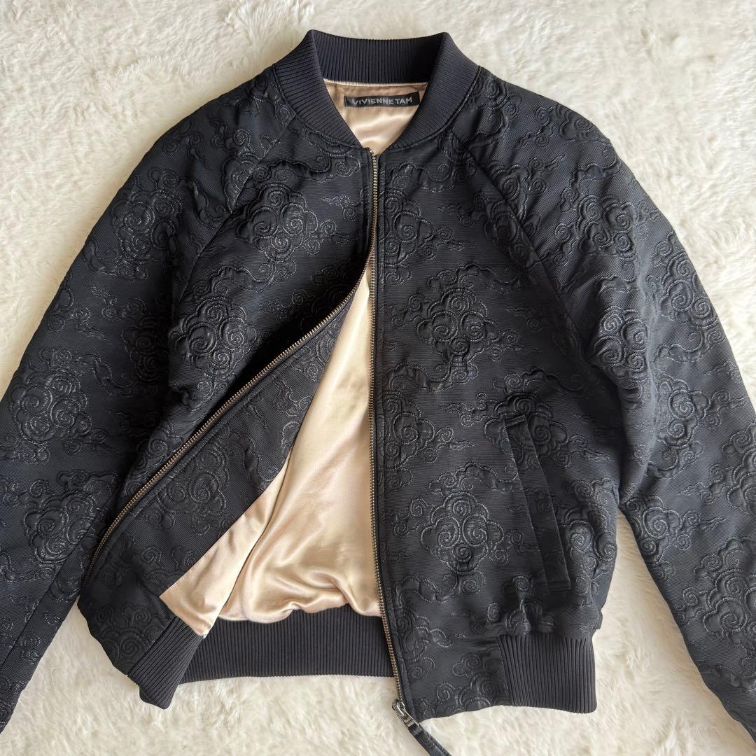 【極美品】 VIVIENNE TAM 刺繍 ブルゾン 総柄 チャイナ ジャケット