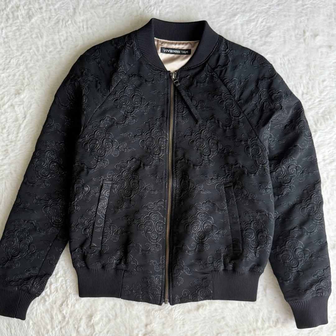 【極美品】 VIVIENNE TAM 刺繍 ブルゾン 総柄 チャイナ ジャケット