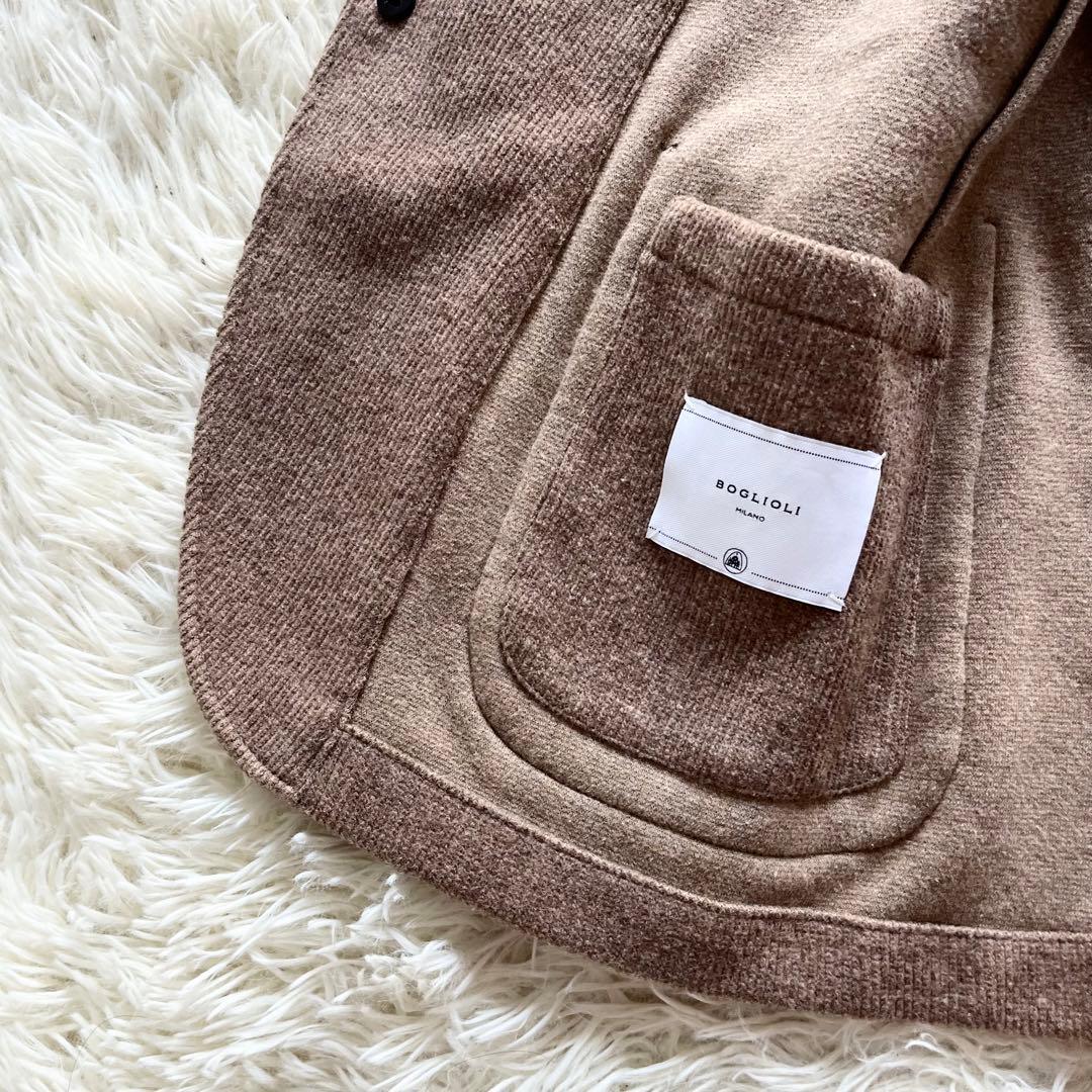 <美品>BOGLIOLI 新ロゴ キャメル コットン ウールジャケット サイズM