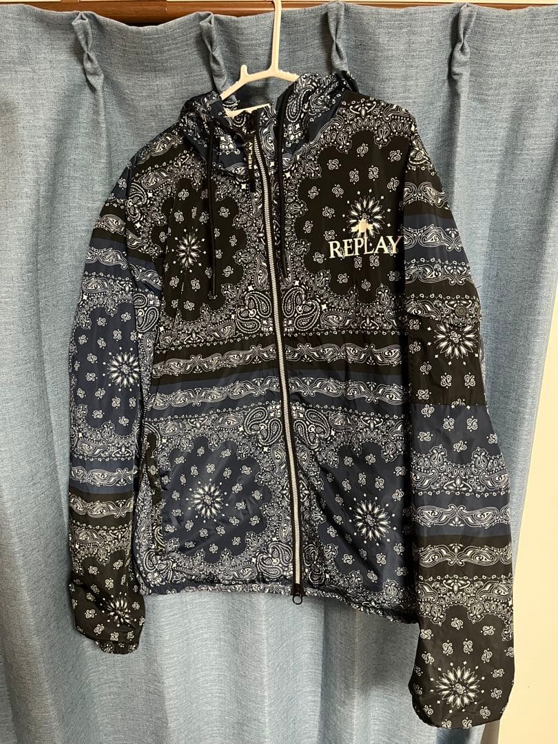 REPLAY バンダナ柄 マウンテンパーカー