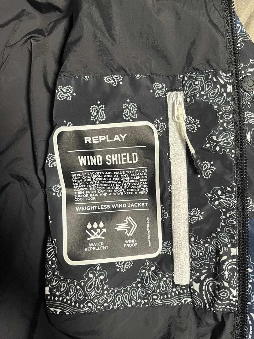 REPLAY バンダナ柄 マウンテンパーカー