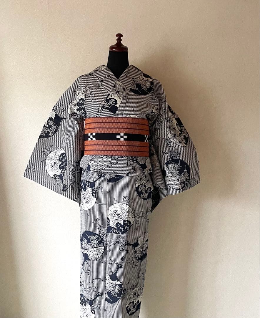 K*✧様 浴衣、ミンサー半幅帯　セット