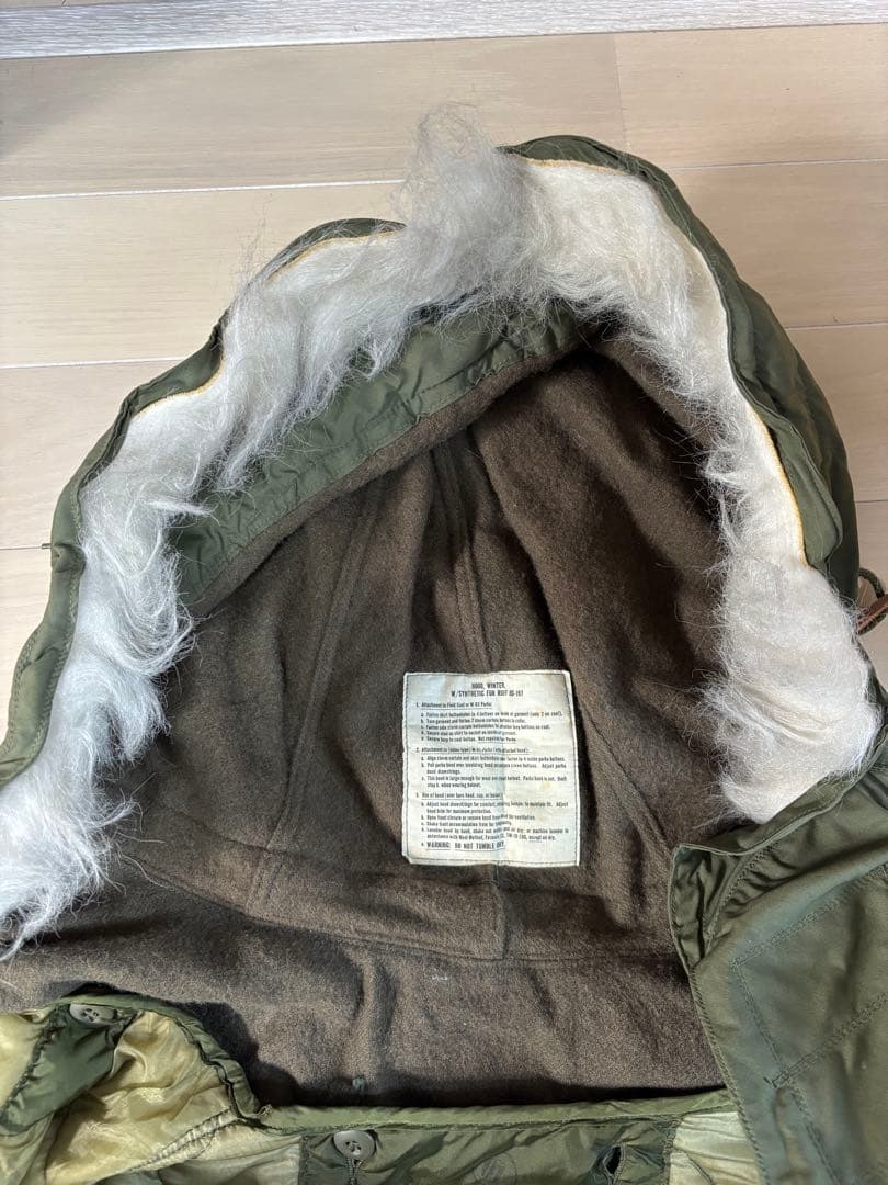 実物 米軍 M-65パーカ 70s〜80s フード・ライナー付