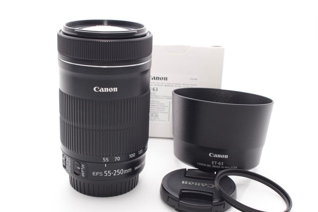 Canon 55-250mm F4-5.6 IS STM 人気望遠レンズ　美品
