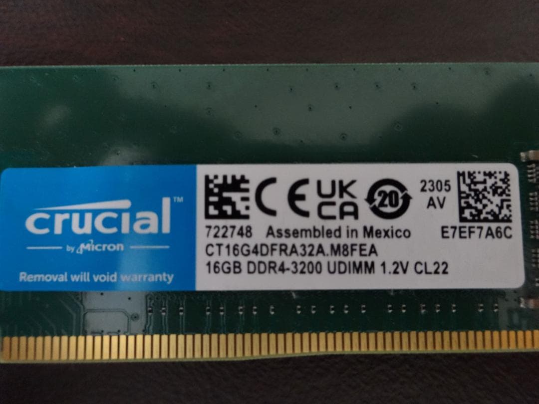 Crucial DDR4-3200 メモリ 16GB×2 32GB