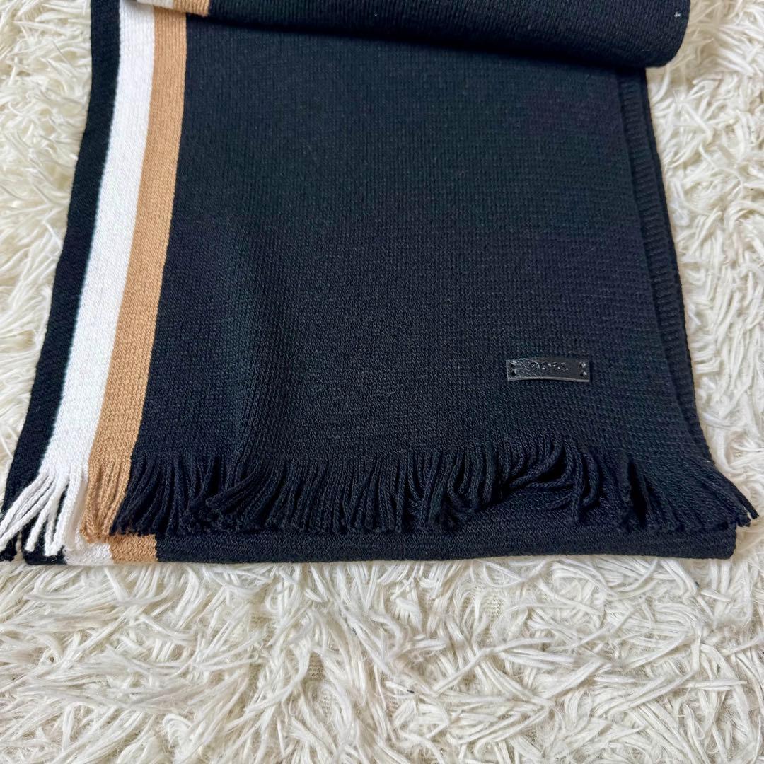 【美品 現行】ヒューゴボス　マフラー　ニット帽　セット