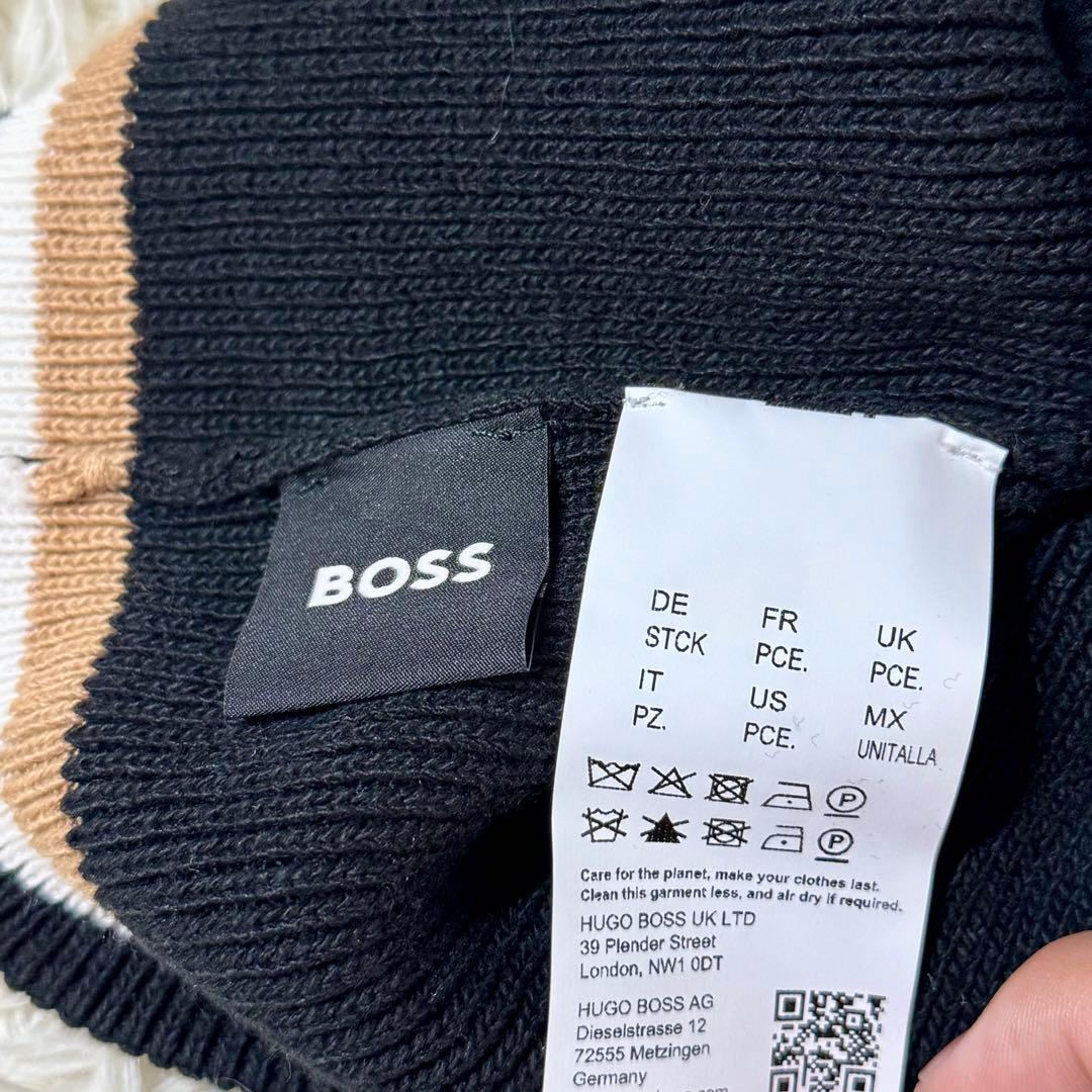【美品 現行】ヒューゴボス　マフラー　ニット帽　セット