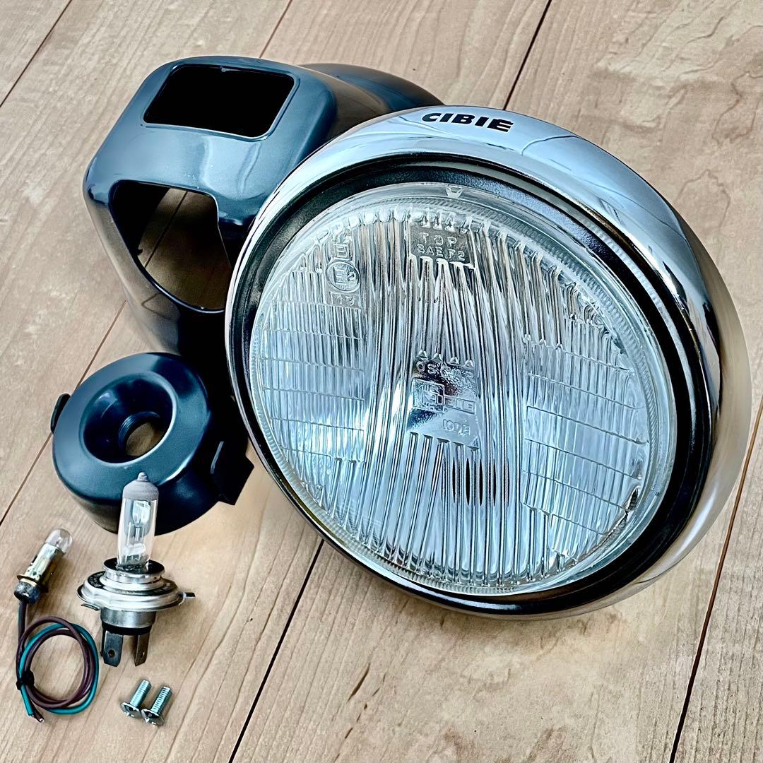 当時物 CIBIE シビエ 凹み ヘッドライト CB400F ホーク マーシャル