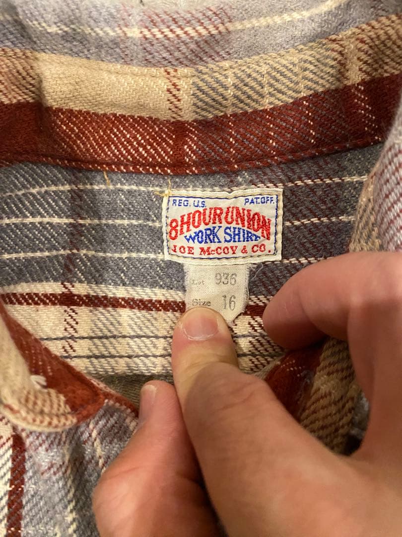極美品　ザ　リアルマッコイズ　ネルシャツ　16 ウエアハウス