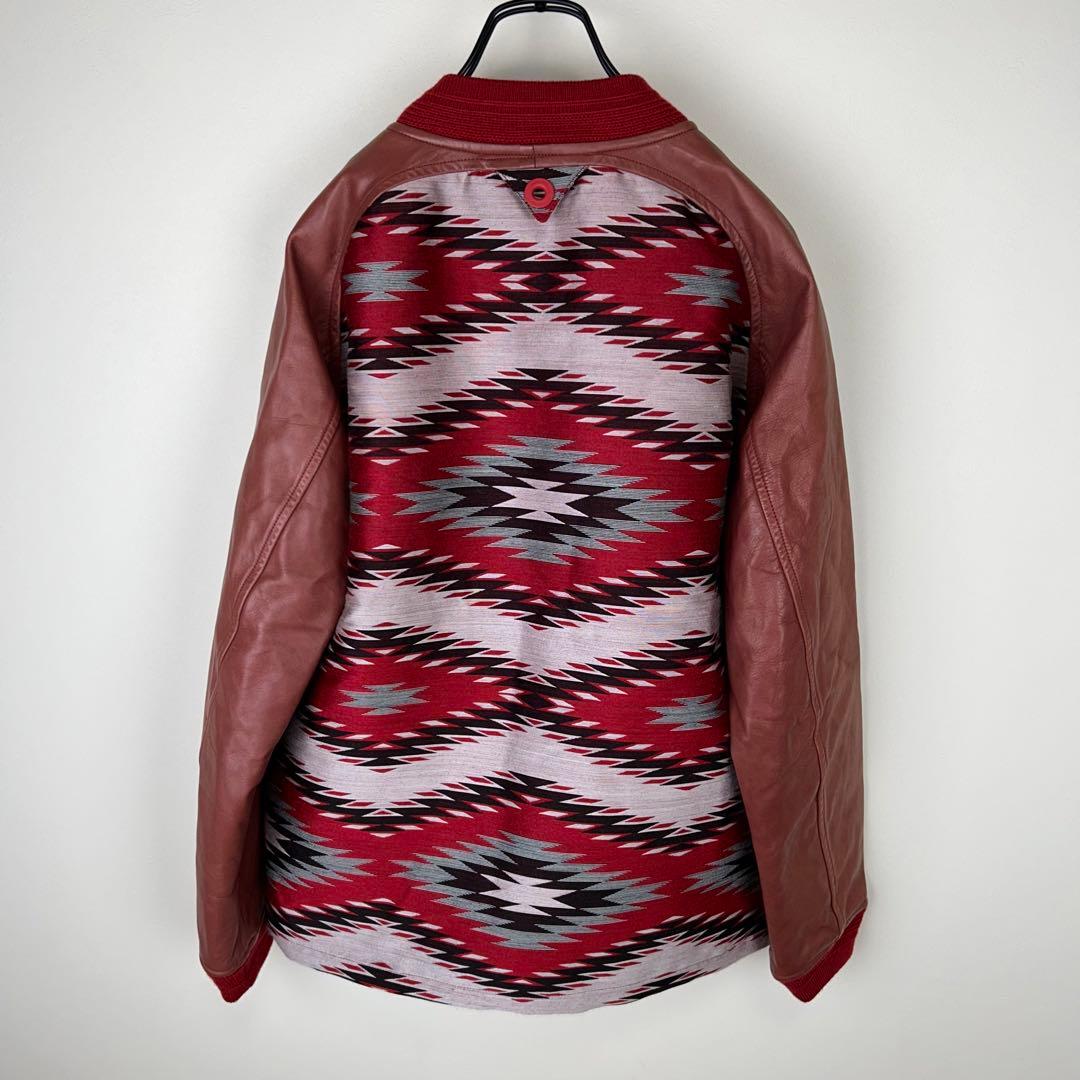 ホワイトマウンテニアリング　ネイティブ柄　カレッジジャケット　サイズ2