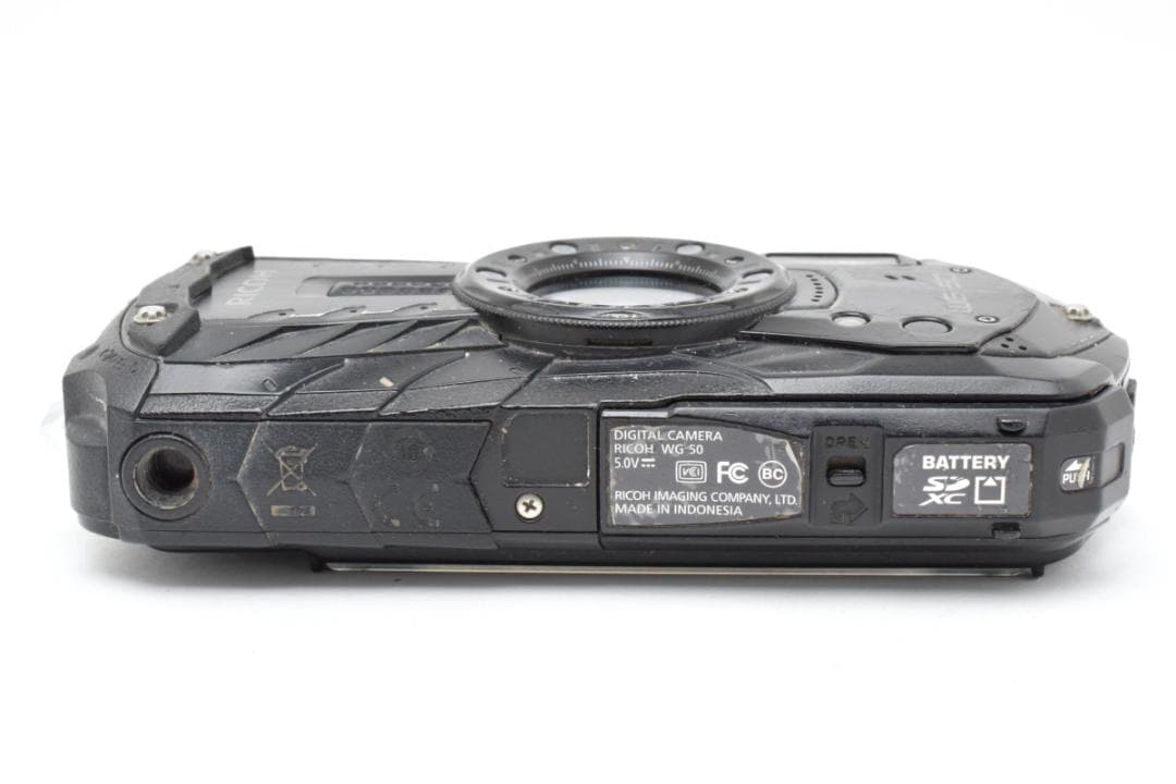 ショット数少 RICOH WG-50 防水 耐衝撃 ブラック デジタルカメラ