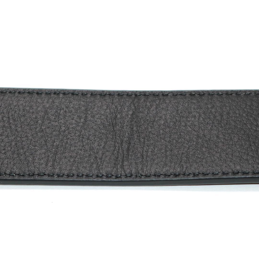 【未使用級】ボッテガヴェネタ レザー シボ革 Dリング ベルト 黒 ダブルリング