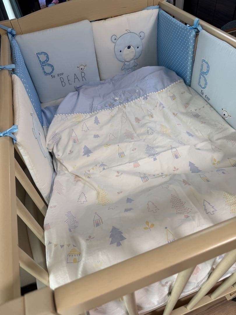 サワベビー トリプルスライドミニベッド P型コパン 90✖️60キャスター付き