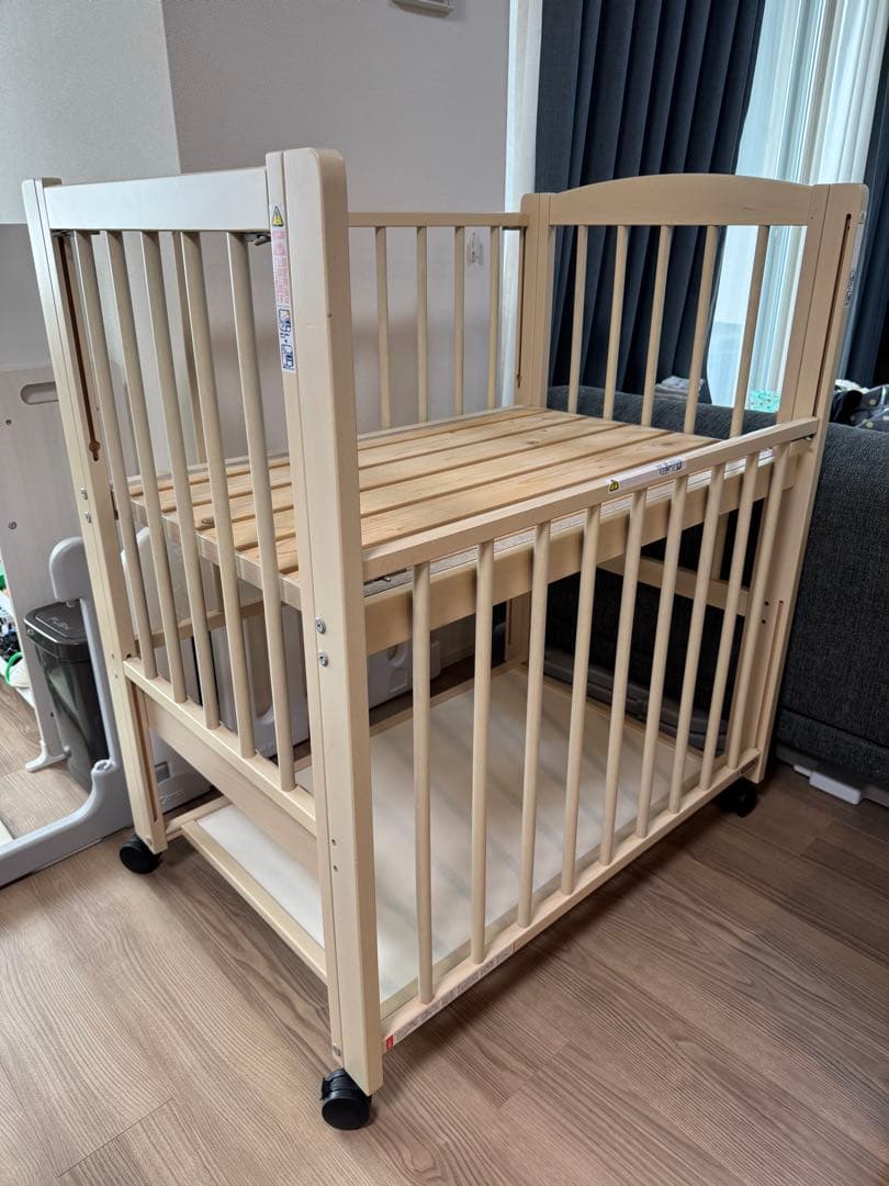 サワベビー トリプルスライドミニベッド P型コパン 90✖️60キャスター付き
