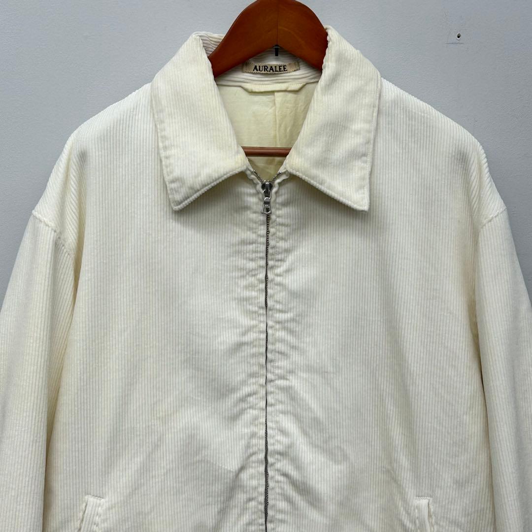 17AW AURALEE DOUBLE FACE ZIP BLOUSON 3 白