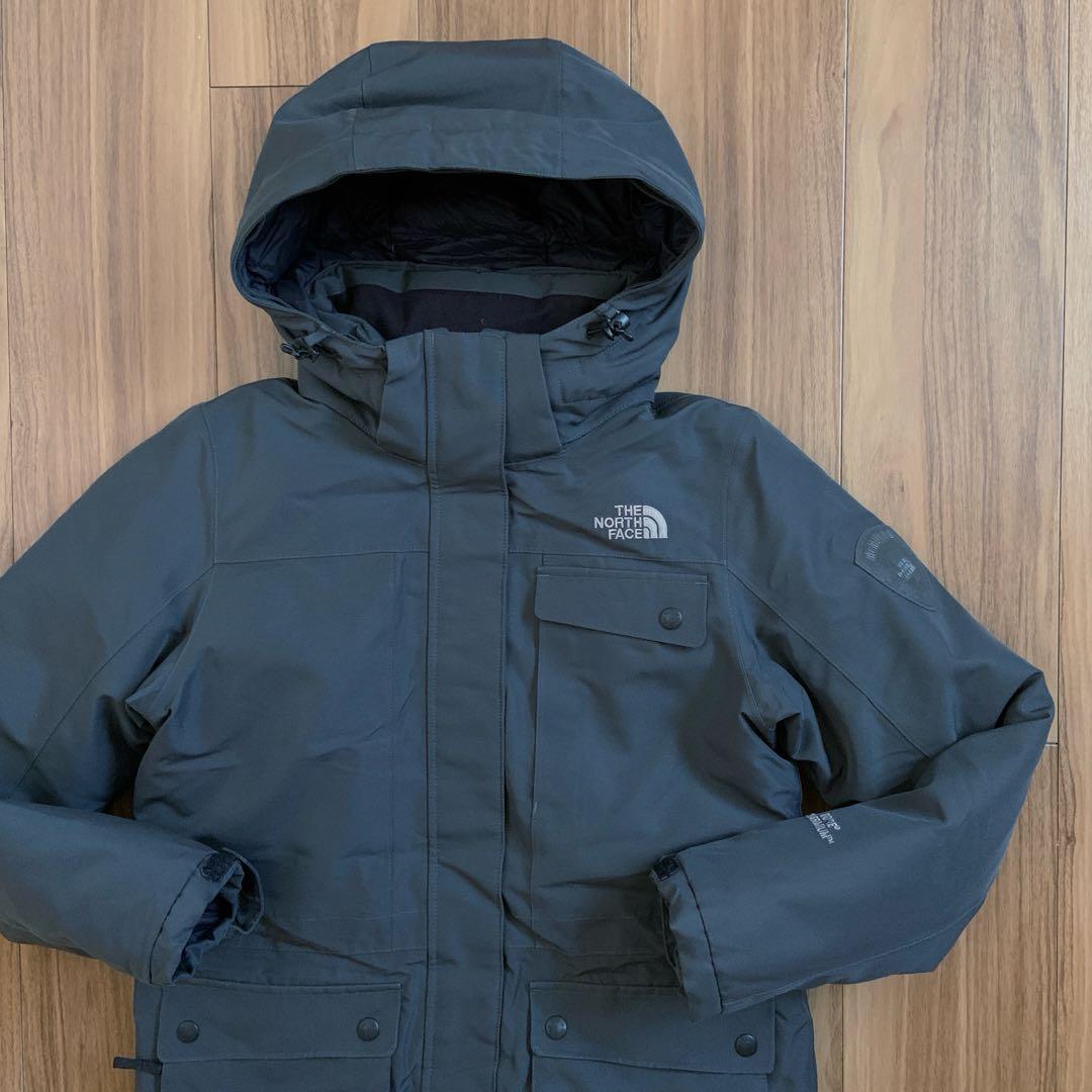 Sノースフェイスレディースゴアサーミウムグレーマクマードダウンジャケットパーカー