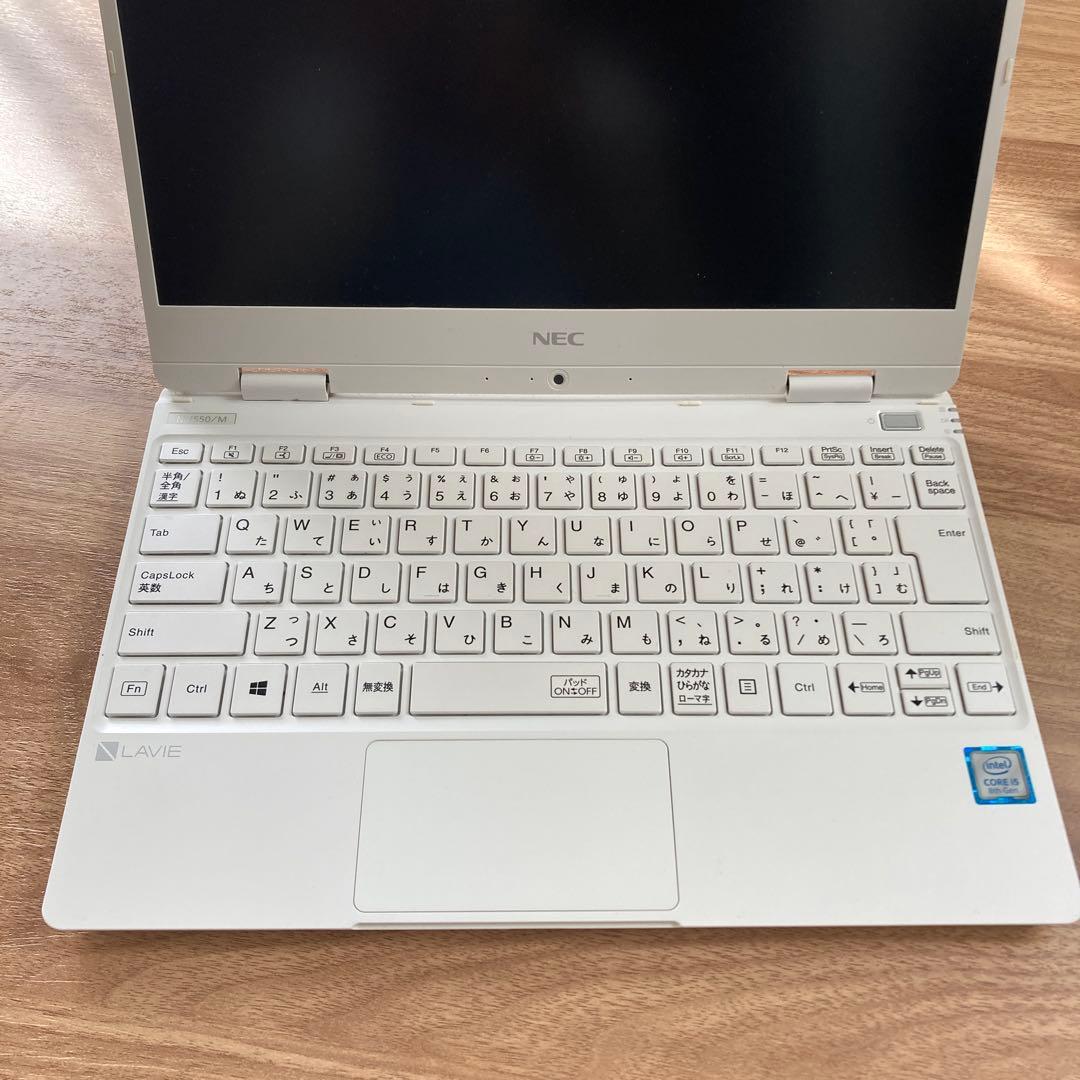 【美品】NEC LAVIE 軽量ホワイトノートPC 純正充電器付き　初期化済み
