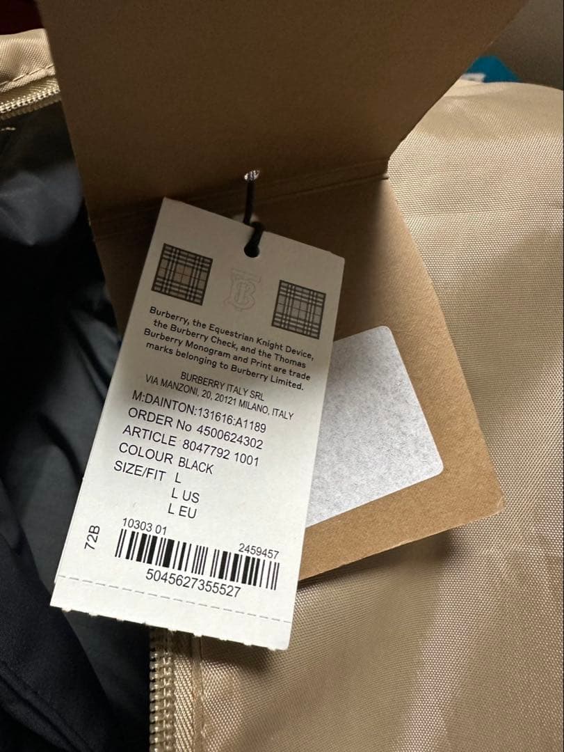 定価21万 バーバリー　BURBERRY メンズ ジャケット　L