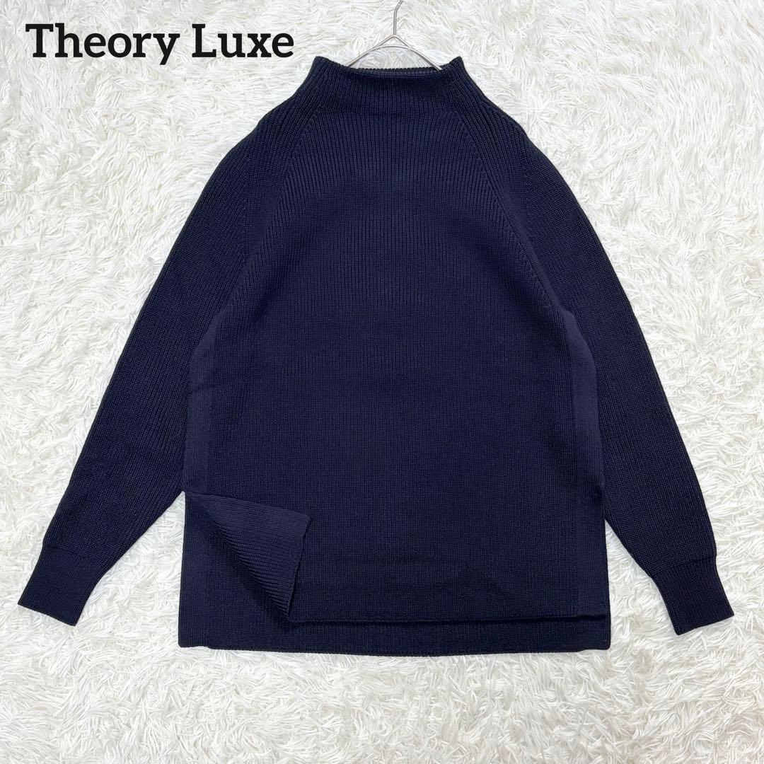 セオリーリュクス ボトルネック ニット ウール DENEB BRIT ネイビー
