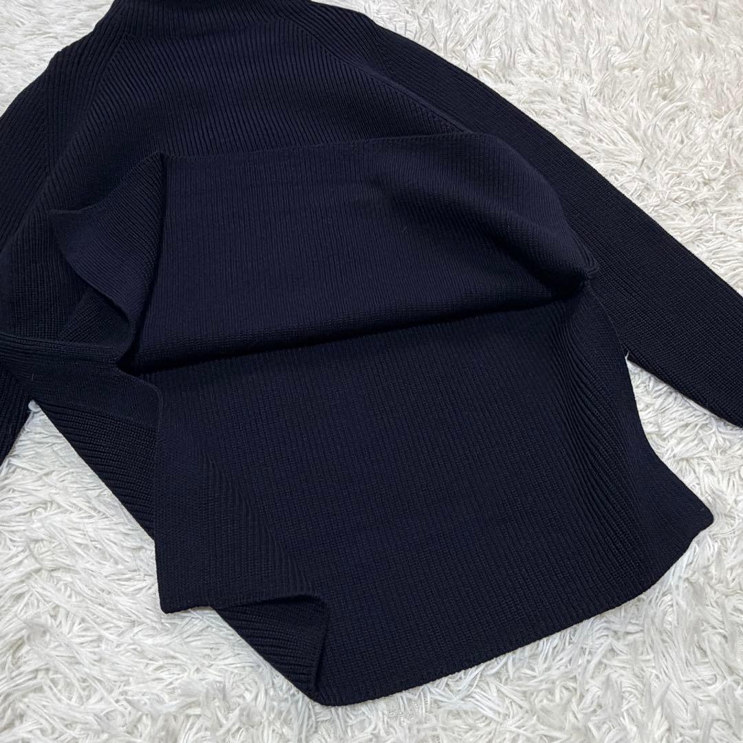 セオリーリュクス ボトルネック ニット ウール DENEB BRIT ネイビー