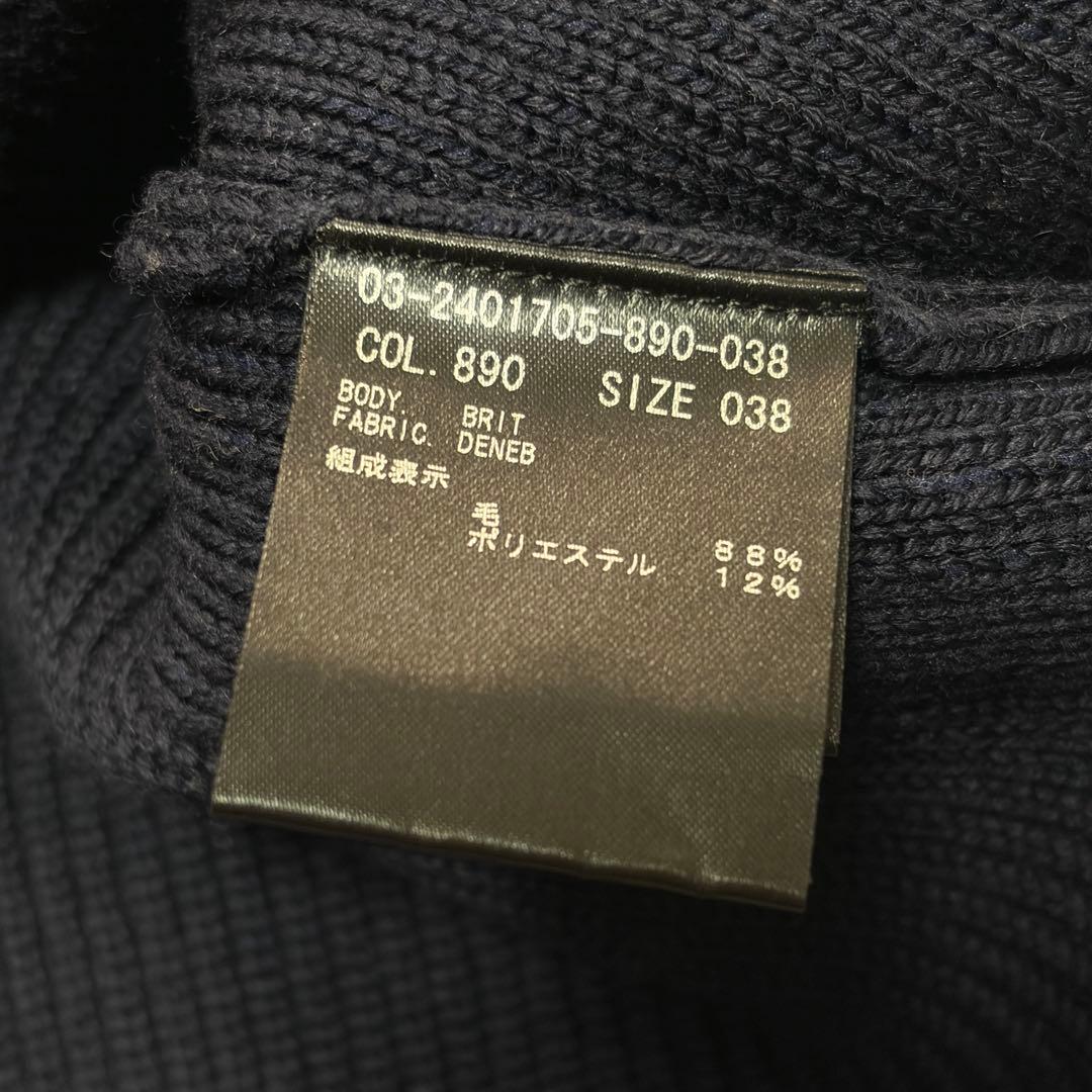 セオリーリュクス ボトルネック ニット ウール DENEB BRIT ネイビー