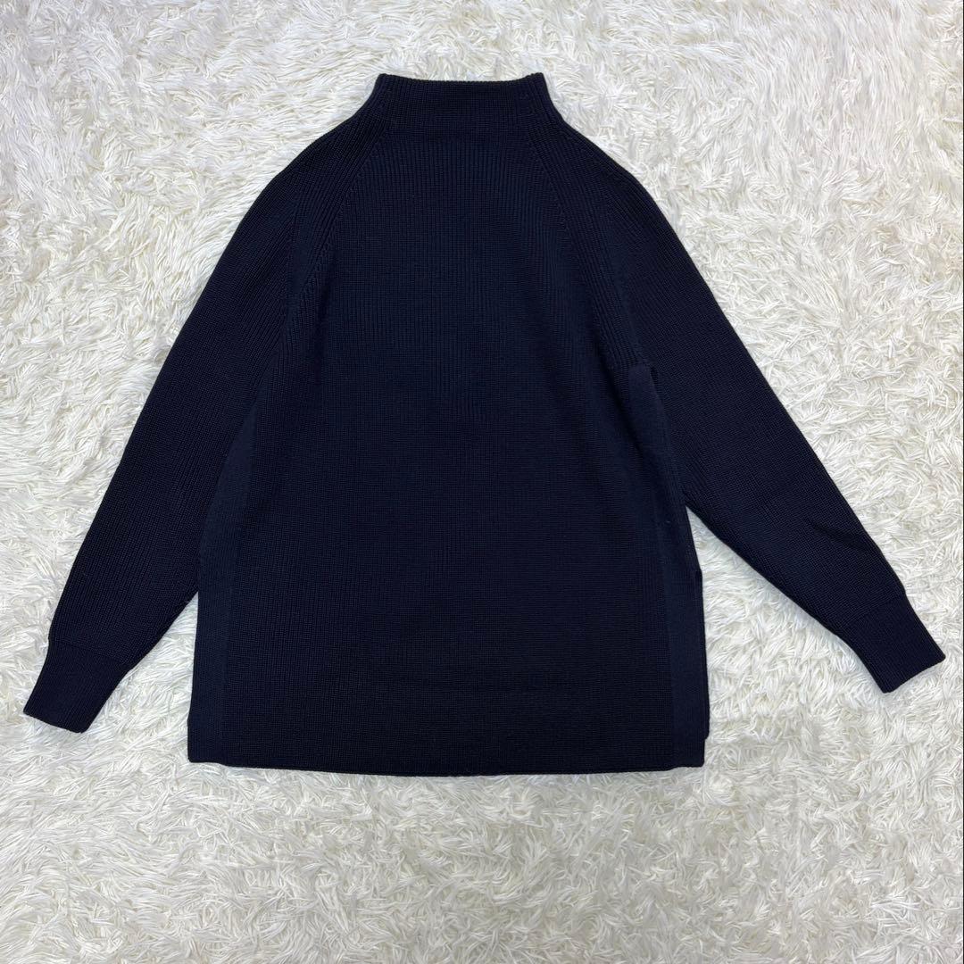 セオリーリュクス ボトルネック ニット ウール DENEB BRIT ネイビー