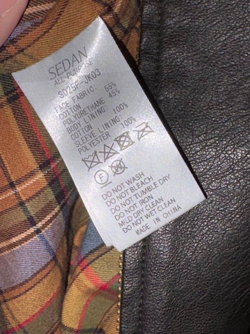 SEDAN ALL-PURPOSE フェイクレザージャケット