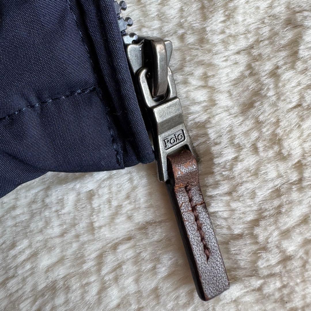 【美品】ポロラルフローレン ジップアップ ブルゾン 裏起毛　中綿入り