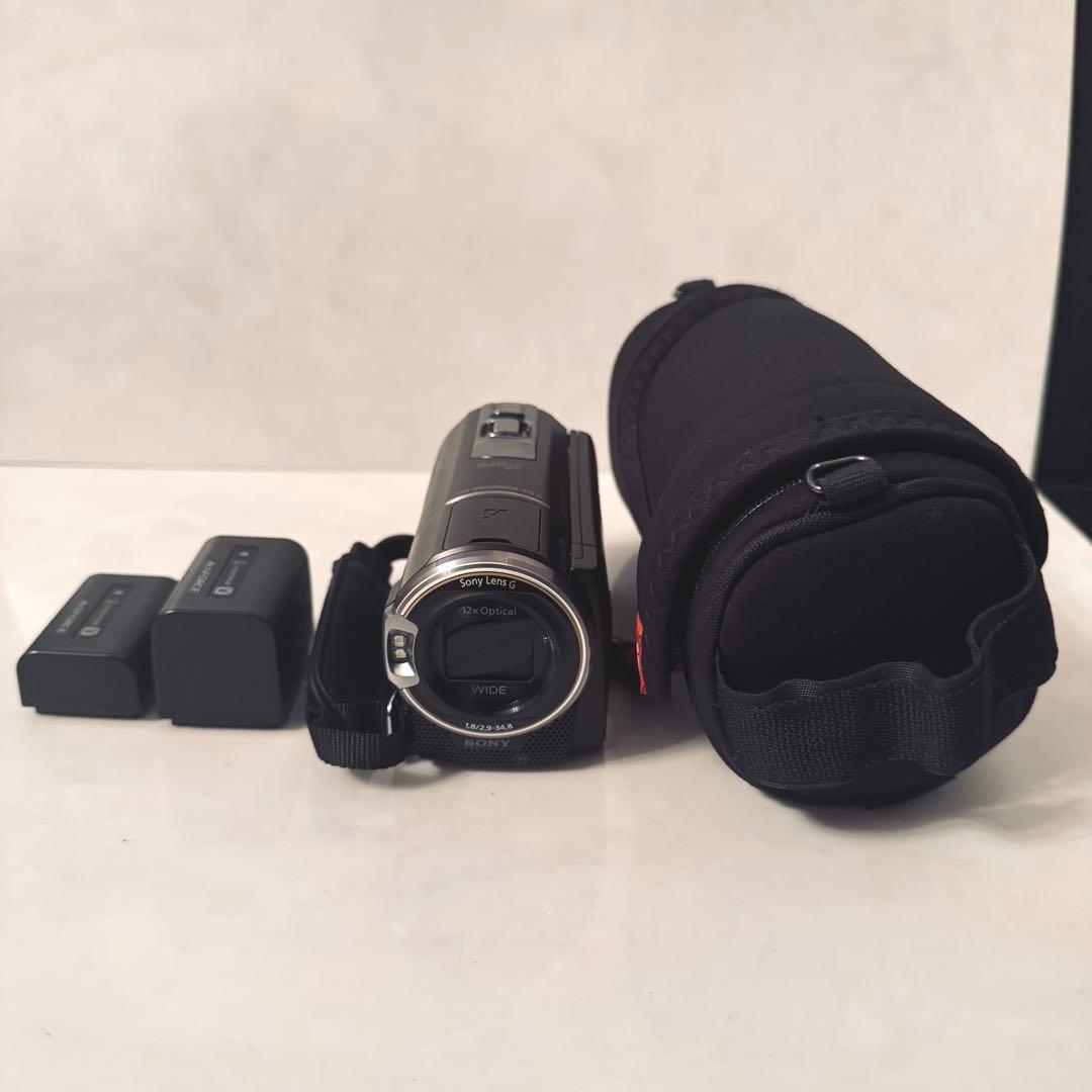 【美品】SONY HDR-CX590V ビデオカメラ 本体＋バッテリー2個