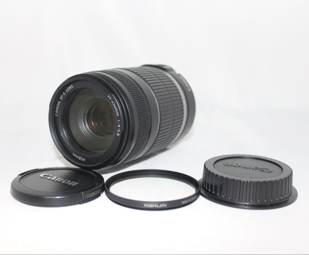 美品■Canon 望遠レンズ　EF-S55-250mm IS フィルターつき！